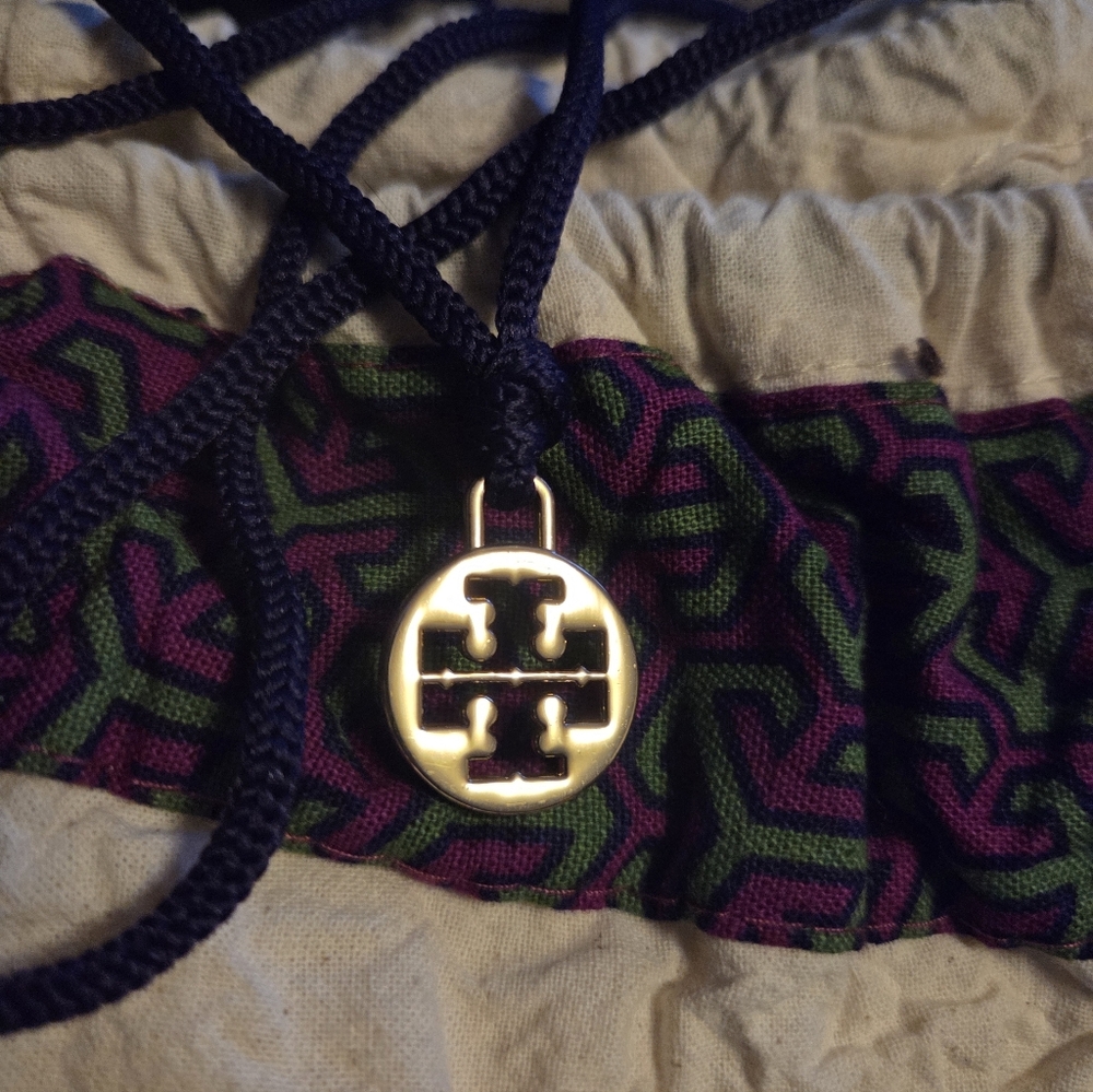 Tory Burch Large Dust Bag Drawstring Storage Bag Logo Charm Cotton